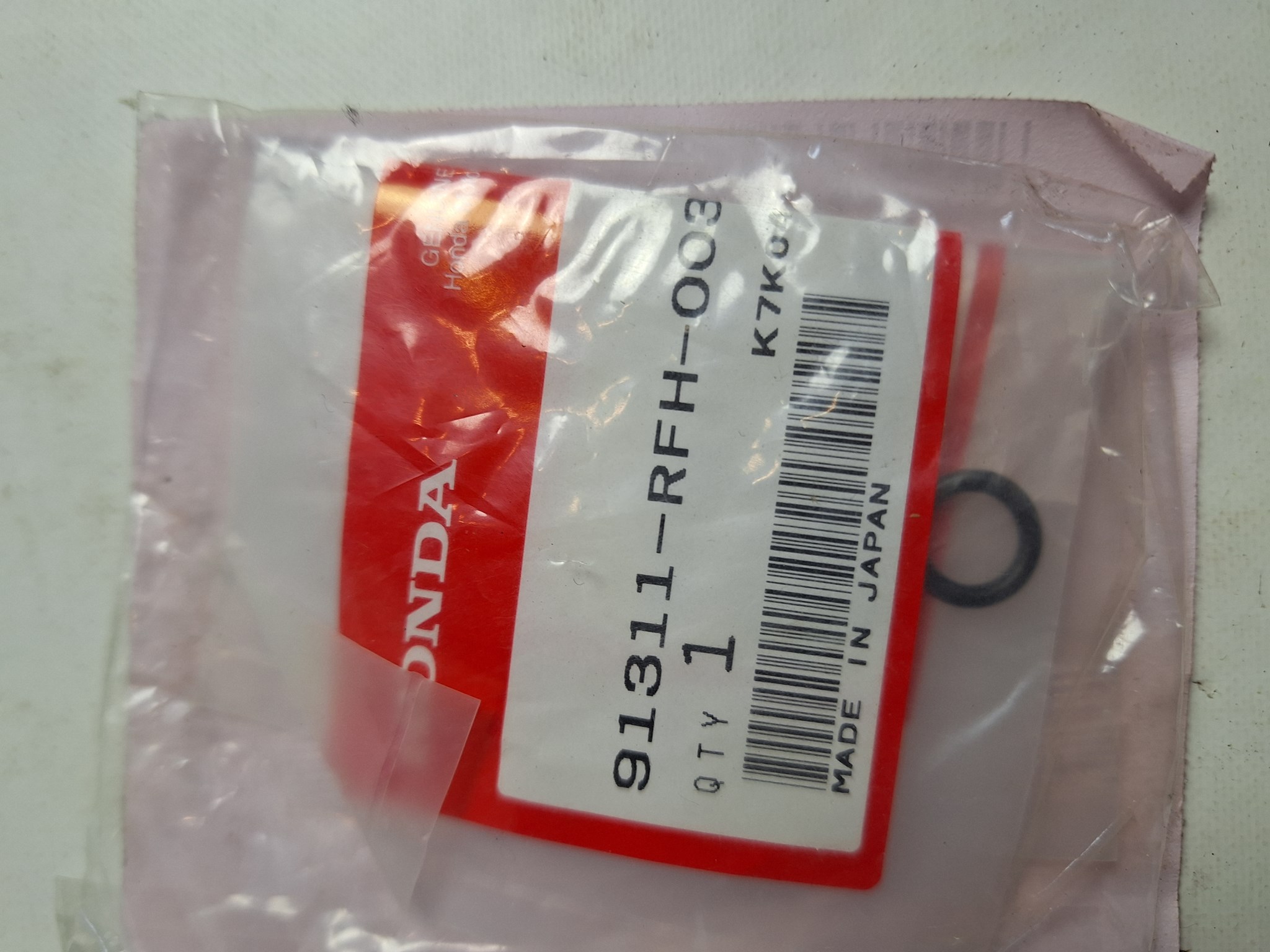 Bild von O-RING, 7.7X1.9  91311-RFH-003  